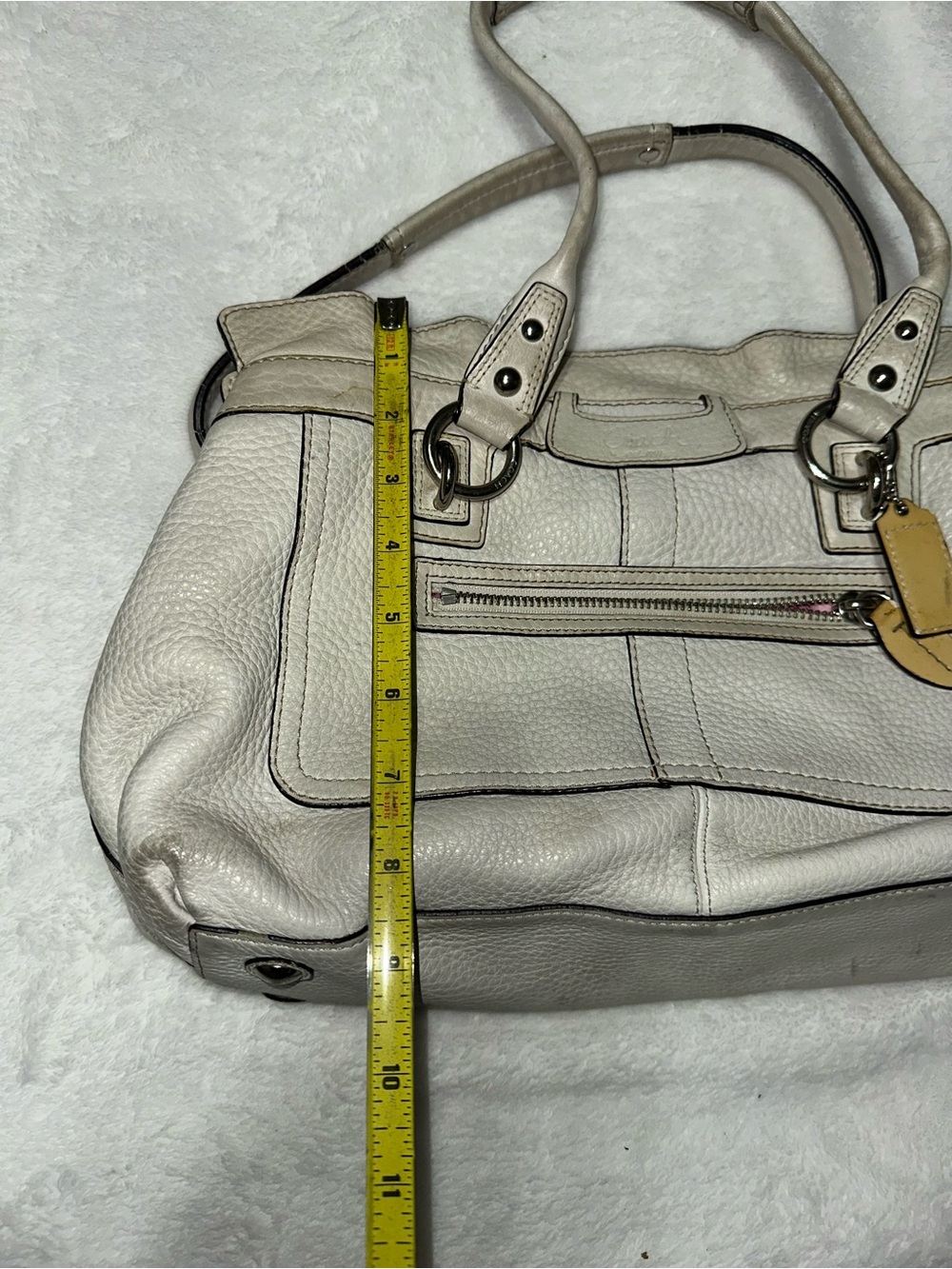 Coach Penelope pebbled leather ruffled shoulder bag